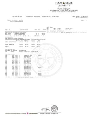 pfw transcripts